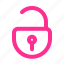 unlock, padlock, unprivacy, not, secure, open, privacy 