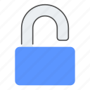 unlock, lock, secure, padlock