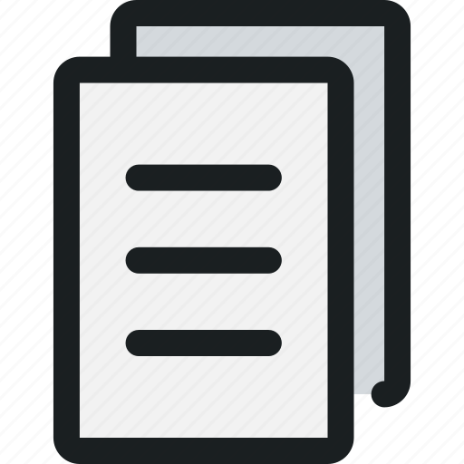 Copy, duplicate, document, sheets, paperworks, file icon - Download on Iconfinder