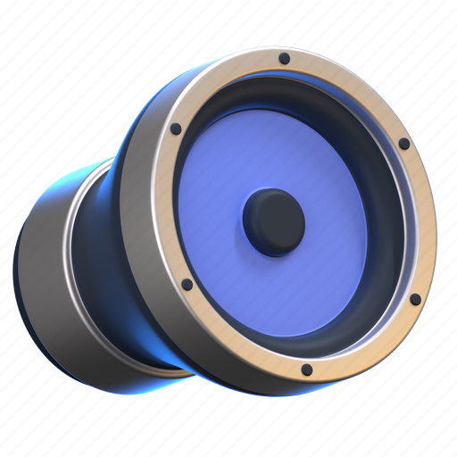 Sound, music, speaker, multimedia, loudspeaker 3D illustration - Download on Iconfinder