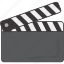 clapboard, film, movie 