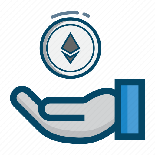 Coin, coins, ethereum, hand icon - Download on Iconfinder