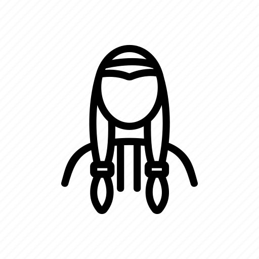 Arab, chinese, ethnic, outline, people, woman, world icon - Download on Iconfinder