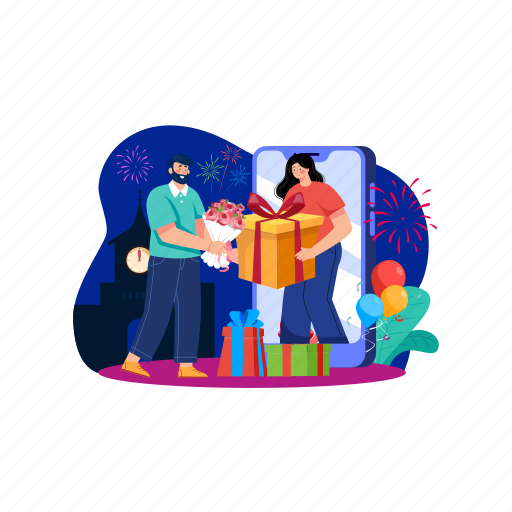 Illustration, greeting, celebration, holiday, party, event, decoration illustration - Download on Iconfinder