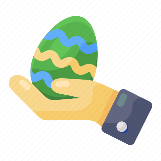 Hand, egg, egg design, eggshell, easter egg, decorative egg icon - Download on Iconfinder