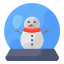 snowman, globe, snow sculpture, christmas man, winter snowman, christmas snowman 