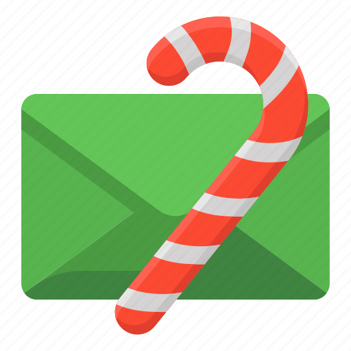 Christmas, letter, christmas mail, christmas invitation, christmas letter, xmas letter, candy cane icon - Download on Iconfinder