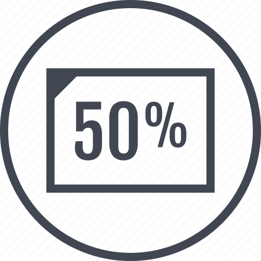 Info, 50, graphic, 50 percent, fifty, page icon - Download on Iconfinder