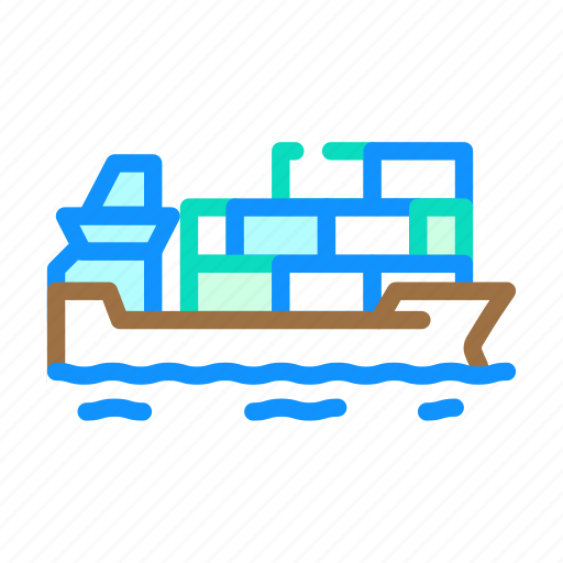 Ontainer, ship, export, import, transportation, goods icon - Download on Iconfinder