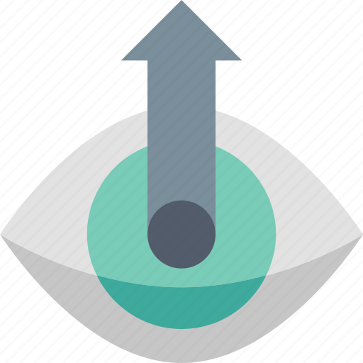 Eye, arrow, eye care, look up, ophthalmology, up icon - Download on Iconfinder
