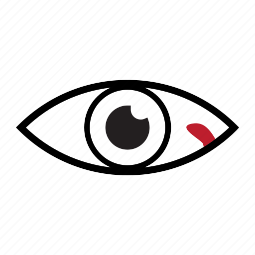 Eye medical, eye red spot, hemorrhage, vision icon - Download on Iconfinder