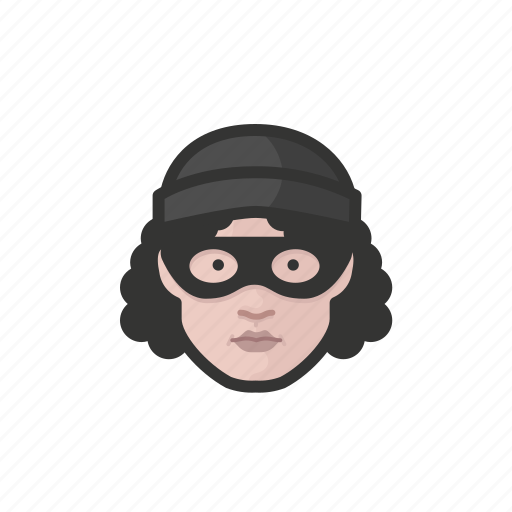 Burglar, white, female icon - Download on Iconfinder