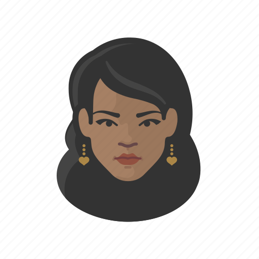 Formal, black, female, avatar icon - Download on Iconfinder