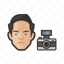 photographer, asian, male, avatar
