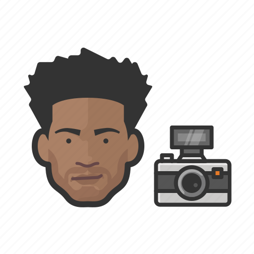 Photographer, black, male, avatar icon - Download on Iconfinder