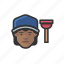 plumber, black, female, avatar 