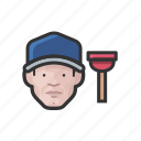 plumber, white, male, user, avatar 