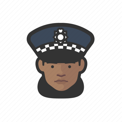 Police, officer, scotland, yard, african, woman icon - Download on Iconfinder