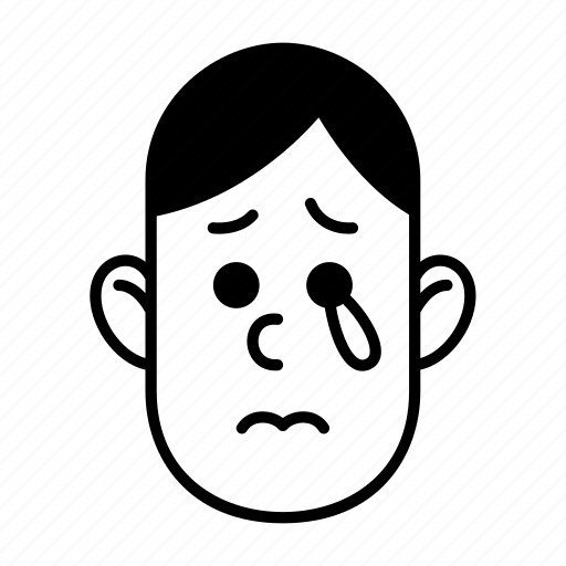 Crying, emoji, emotion, face, man, sad, sadness icon - Download on Iconfinder