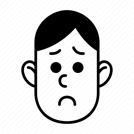 Emoji, emotion, frown, man, person, sad, worrying icon - Download on Iconfinder