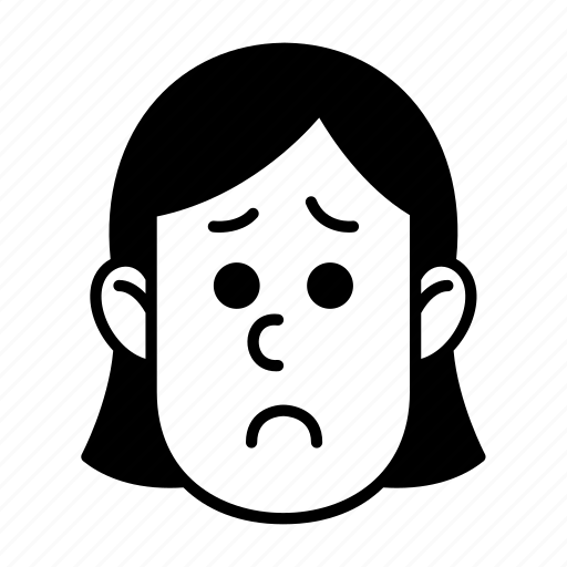 Emoji, emotion, frown, person, sad, woman, worrying icon - Download on Iconfinder