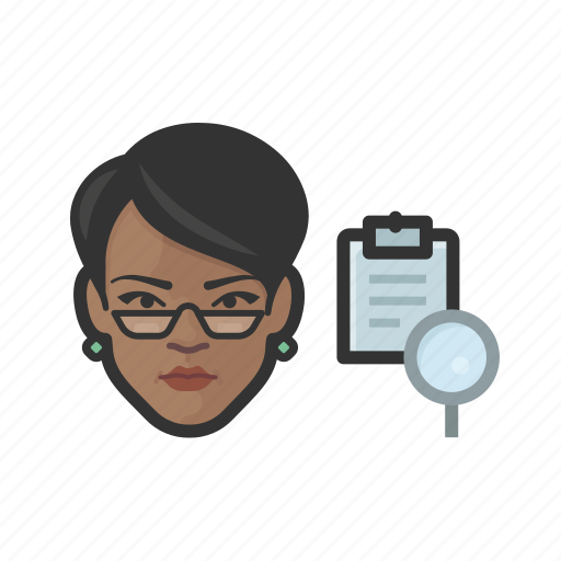 Accountant, black, female icon - Download on Iconfinder
