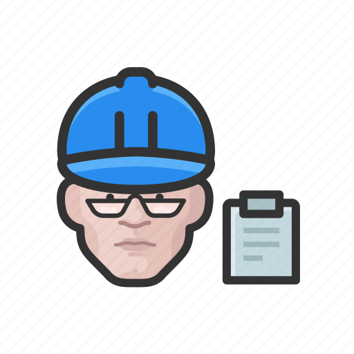 Building, inspector, white, male icon - Download on Iconfinder