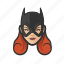 superhero, batgirl, asian, redhead 