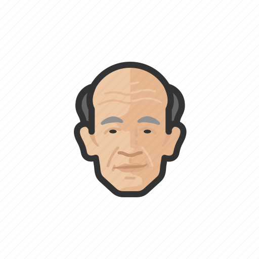 Aging, elderly, asian, male icon - Download on Iconfinder