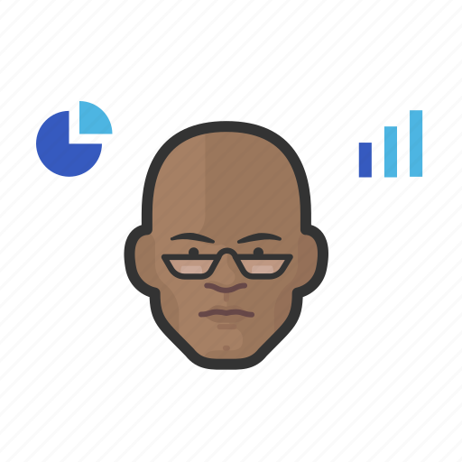 Stock, analyst, black, male, avatar icon - Download on Iconfinder