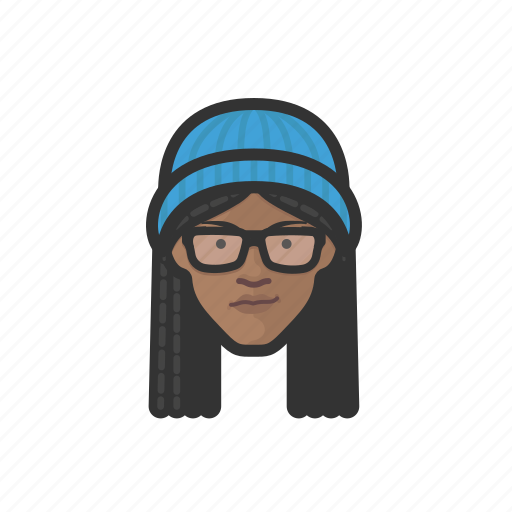 Teenagers, black, female, avatar icon - Download on Iconfinder