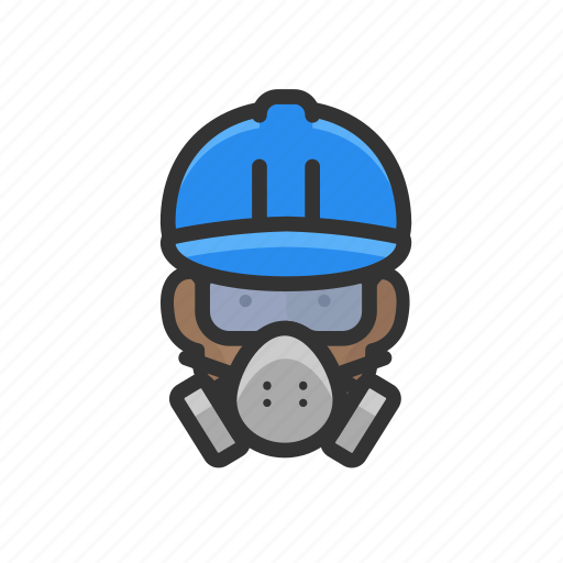 Asbestos, worker, black, male icon - Download on Iconfinder