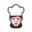 chef, white, female 