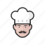 chef, white, male 