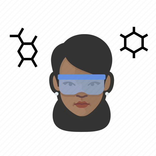 Chemist, black, female icon - Download on Iconfinder