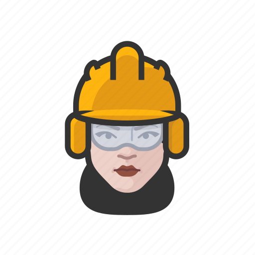 Construction, crew, white, female icon - Download on Iconfinder