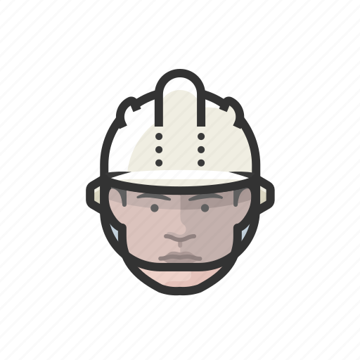 Construction, worker, hardhat, caucasian, man icon - Download on Iconfinder