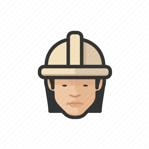 Construction, workers, asian, female icon - Download on Iconfinder