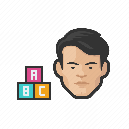 Daycare, worker, asian, male icon - Download on Iconfinder