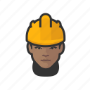 network, technician, black, female, hard hat, avatar