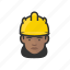 road, crew, black, female, hard hat, avatar 