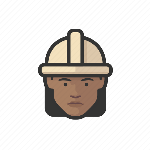 Construction, workers, black, female icon - Download on Iconfinder