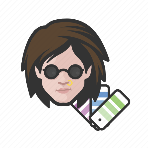 Designers, white, female icon - Download on Iconfinder