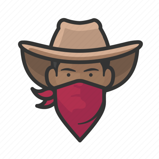 Bandit, black, male, cowboy icon - Download on Iconfinder