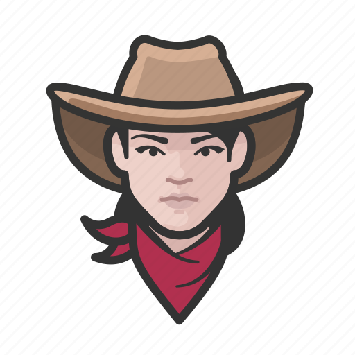 Cowhand, white, female icon - Download on Iconfinder