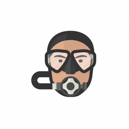 Scuba, diver, man, asian, avatar icon - Download on Iconfinder
