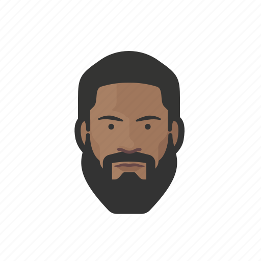 Man, black man, beard, avatar icon - Download on Iconfinder