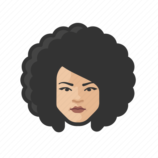 Big, hair, asian, female icon - Download on Iconfinder