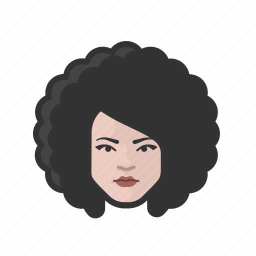 Big, hair, white, female icon - Download on Iconfinder