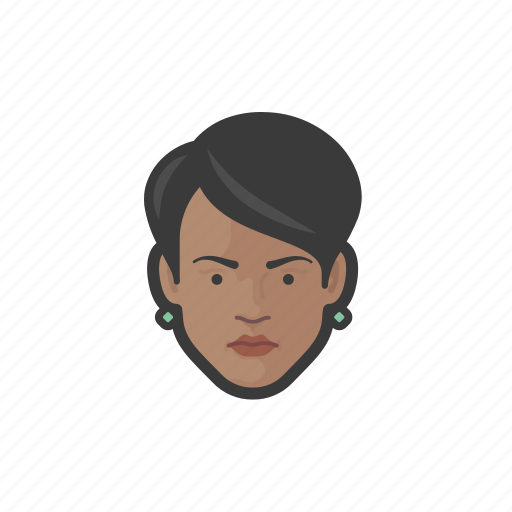 Black, woman, hair, style icon - Download on Iconfinder